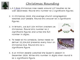 Christmas Rounding (Significant figures)