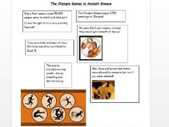 Ancient Greece English resources    Comprehension, SPaG, Design a mask, Word searches