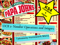 OCR GCSE Maths Number Operations and Integers