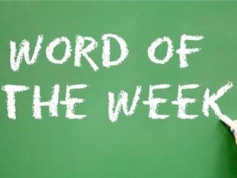 Word of the week list and display