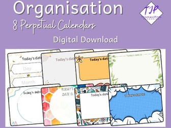 Printable Wall Calendar for Kids | Classroom Perpetual Calendar | Morning Board