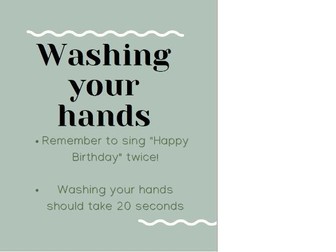 Washing hands poster