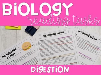 Science Reading Comprehension Digestive System