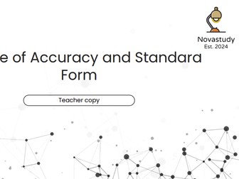Degree of Accuracy & Standard Form Pack