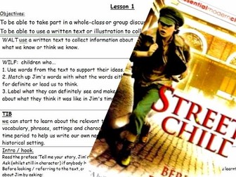Year 4 literacy unit:  Stories with Historical Settings - Street Child Victorian story as stimulus