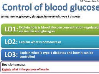 EDEXCEL CB7e Control of blood glucose