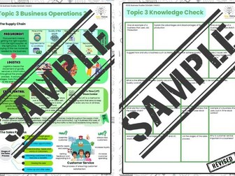 EDUQAS / WJEC GCSE Business Revision Booklet / Knowledge Organisers