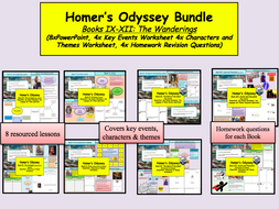 Homer’s Odyssey – Books IX-XII Bundle (The Wanderings) 8x lesson and more