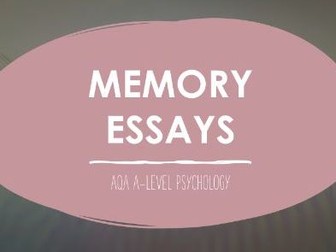 A Level Psychology Memory 16 mark essays