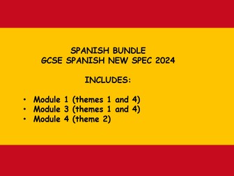 GCSE SPANISH NEW SPEC 2024 BUNDLE OF 3 MODULES