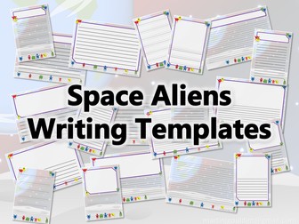Space Alien Writing Templates
