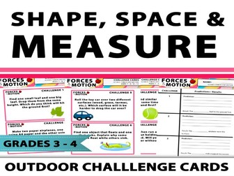 Shape, Space, And Measure Scavenger Hunt