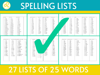 Spelling Lists Year 6