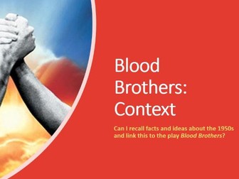 OCR Blood Brothers: 1950s Context