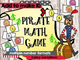 Pirate Math Card Game