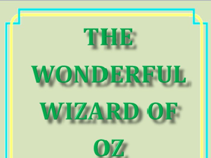 free script wizard of oz play