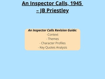An Inspector Calls Revision Pack