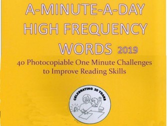 A-Minute-A-Day High Frequency Words  UK 2019