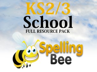 KS2/3 Spelling Bee (FULL RESOURCE PACK) - Powerpoint / Spellings / Certificates / Speech
