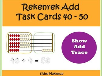 Rekenrek Adding Between 40 and 50 using number bonds to 10