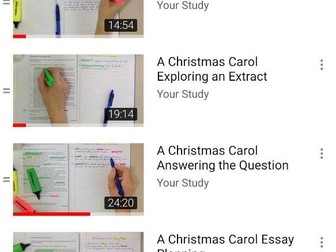 Christmas Carol Video Tutorials