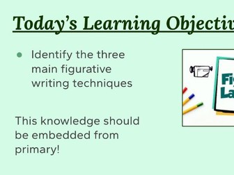 Descriptive Writing Lesson 2 & 3 [Figurative Writing]