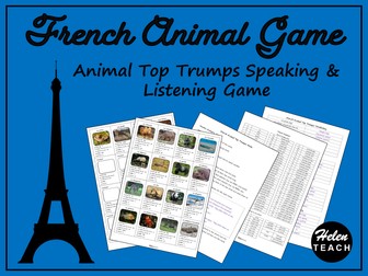 French Animals Top Trumps Game