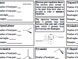 Shapes of molecules worksheet | Teaching Resources