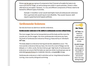OCR GCSE PE (9-1) Fitness Testing and Components of Fitness Booklet
