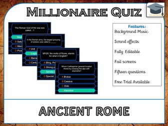 Millionaire Quiz! (Ancient Rome Edition)