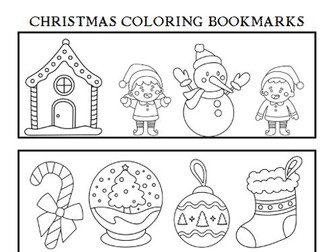 Christmas Colouring Bookmarks