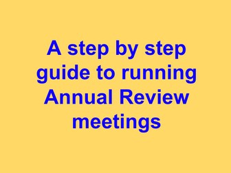 Annual Review Handbook