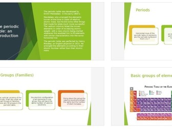 The periodic table: an introduction for beginners