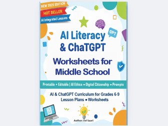 AI Literacy and ChatGPT: Worksheets For Middle School