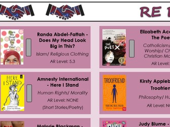 Religious Education Curriculum-Linked Fiction Reading List for Year 7 and 8