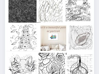 Abstract Art Coloring Book For Art Classes