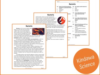 Bacteria Reading Comprehension Passage and Questions - PDF