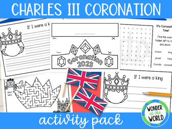 King Charles III coronation printable activities KS1