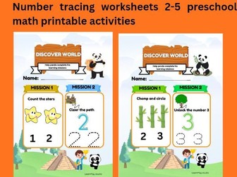 EYFS Maths Mission Bundle: Numbers 2-5
