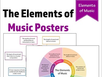 Elements of Music Posters and Worksheets