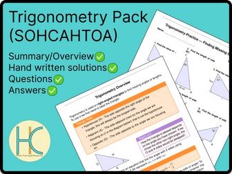 SOHCAHTOA Questions, Worked Examples, Overview
