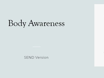 Body Awareness SEND RSE full lesson
