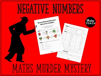 Negative Numbers Maths Murder Mystery With Answers