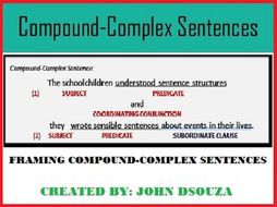 FRAMING COMPOUND-COMPLEX SENTENCES: LESSON & WORKSHEETS by john421969 ...