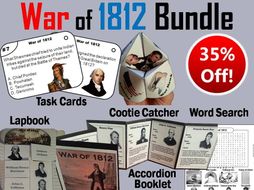 War of 1812 Task Cards and Activities Bundle