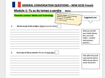 NEW Edexcel French GCSE - General conversation book