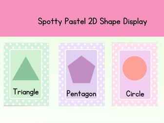 2D Shape Display: Spotty Pastel Theme
