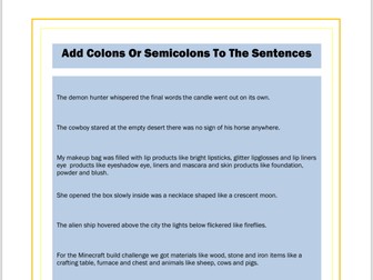 Colons & Semi Colons Bundle