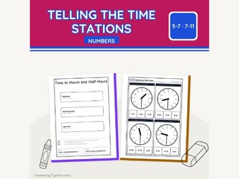 Telling the Time Stations | 46 No-Prep Sheets