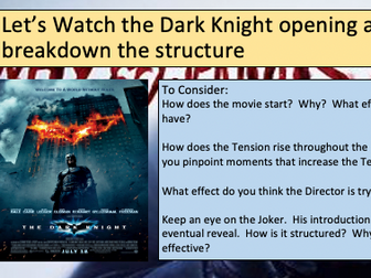 Batman The Dark Knight Q3 Structure Lesson - AQA English Language GCSE Paper 1 Q3